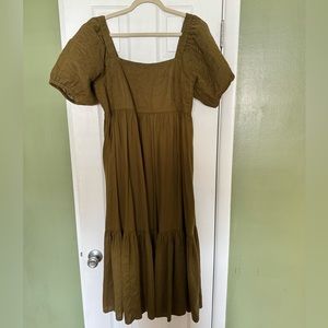 MADEWELL TIERED MIDI DRESS